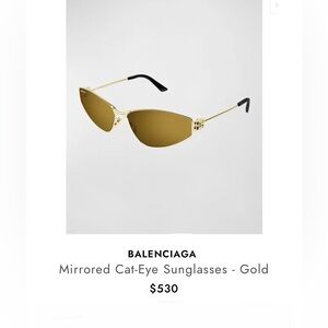 Bottega Veneta Gold Sunglasses newno scratches